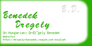 benedek dregely business card